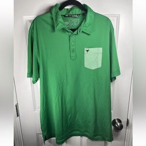 Travis Mathew Masters Green‎ Golf Polo Chive Men’s XXL